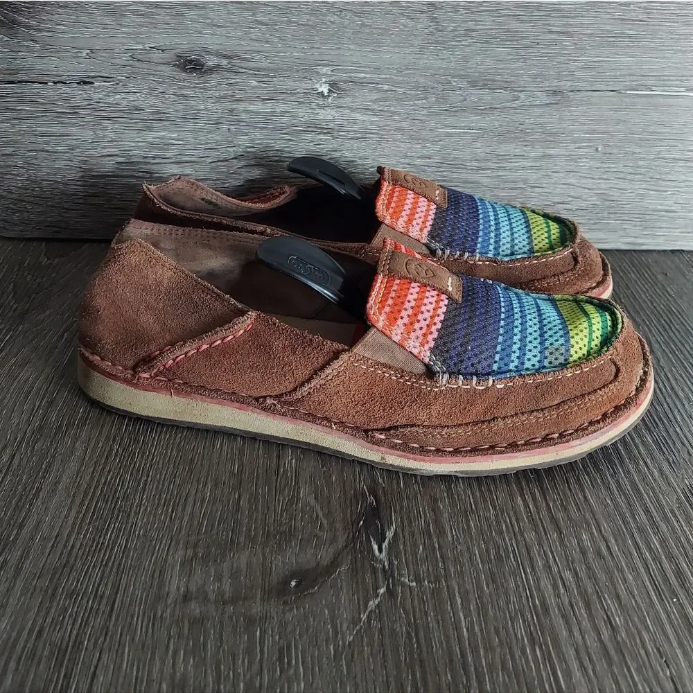 Ariat Cruiser Palm Brown Serape Mesh Slip On Shoes  Size 8B